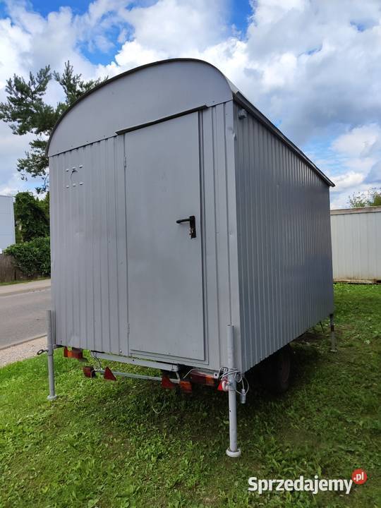 Barakowóz kontener na kołach szary Warszawa Łomianki