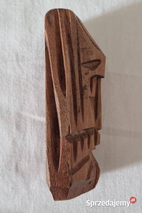 Płaskorzeźba drewniana duch lasu CEPELIA PRL Warszawa