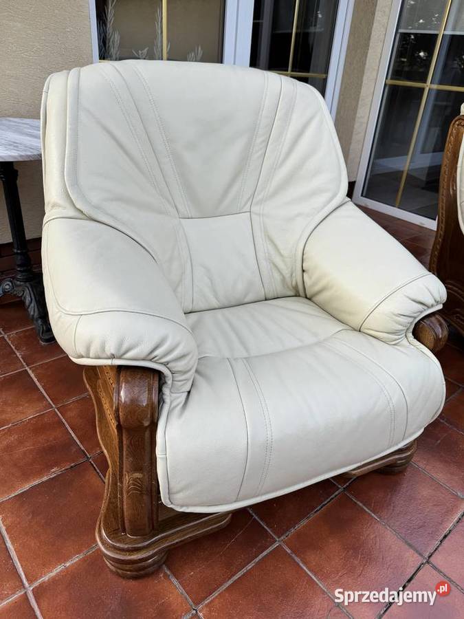 Zestaw mebli skórzanych wypoczynek skóra fotele