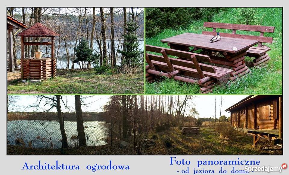 Dom jeziorem z bali całorocz b duży bud Człopa