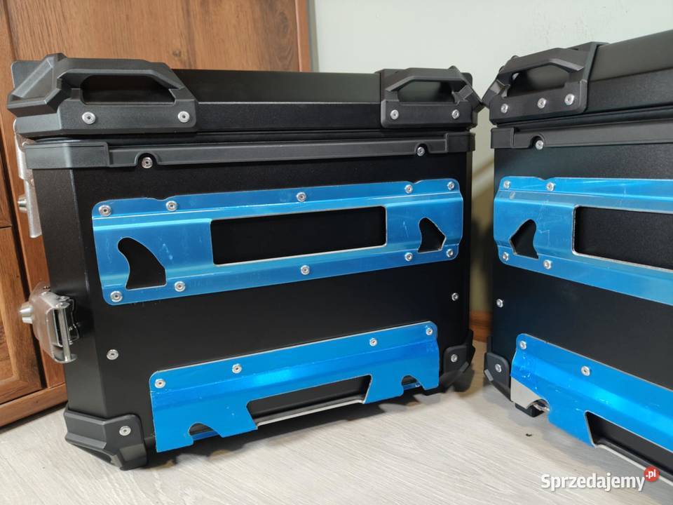 ALUMINIOWE kufry motocyklowe boczny CZARNY 2x48L Żyrardów