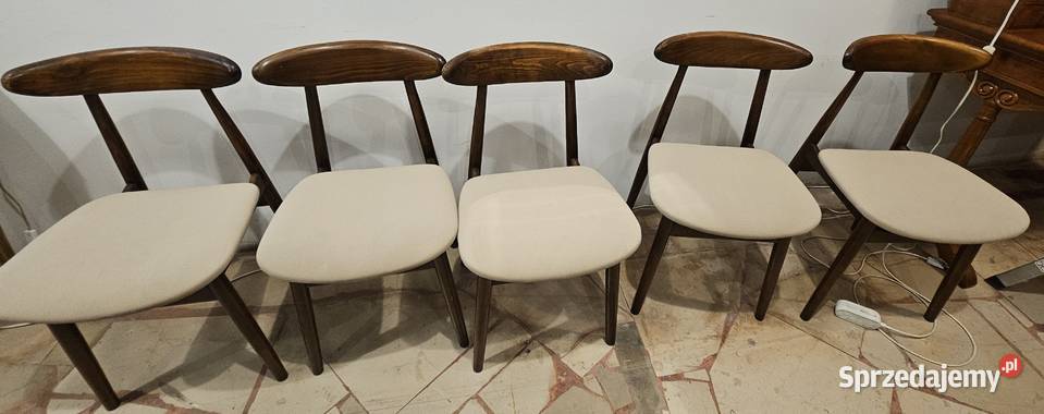 Komplet 5 krzeseł PRL Lublin sprzedam