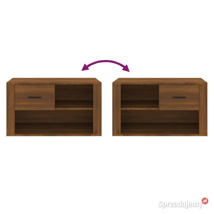 Szafka na buty brązowy dąb 80x35x45 WM816759 Warszawa