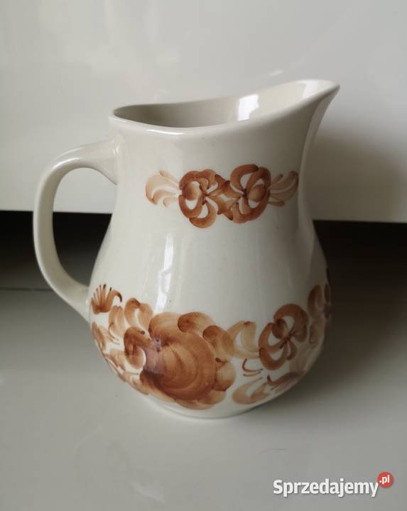 Dzbanek fajans Włocławek PRL vintage Toruń