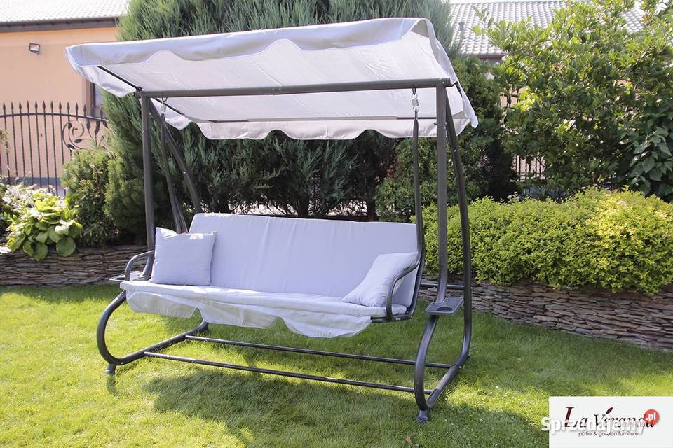 HUŚTAWKA ogrodowa Z MOSKITIERĄ rozkładana szara mazowieckie Cieśle sprzedam