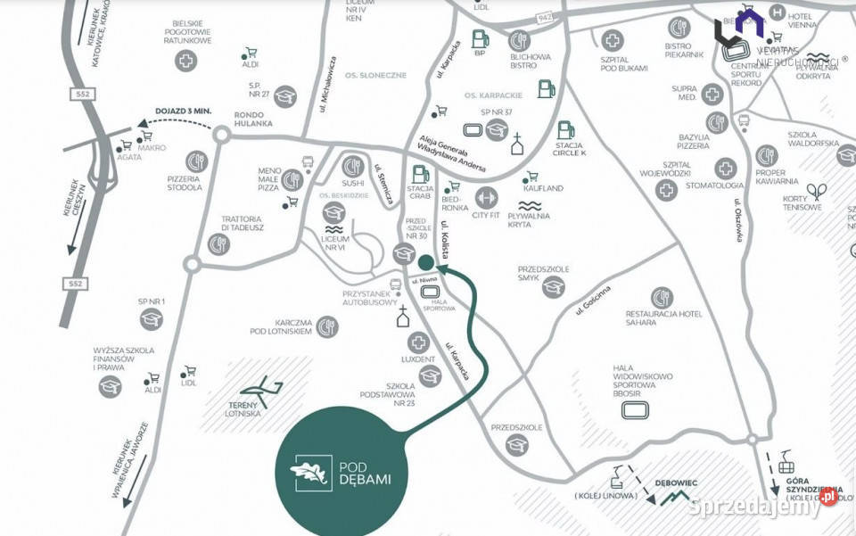 Mieszkanie BielskoBiała 5495m2 3 pokoje