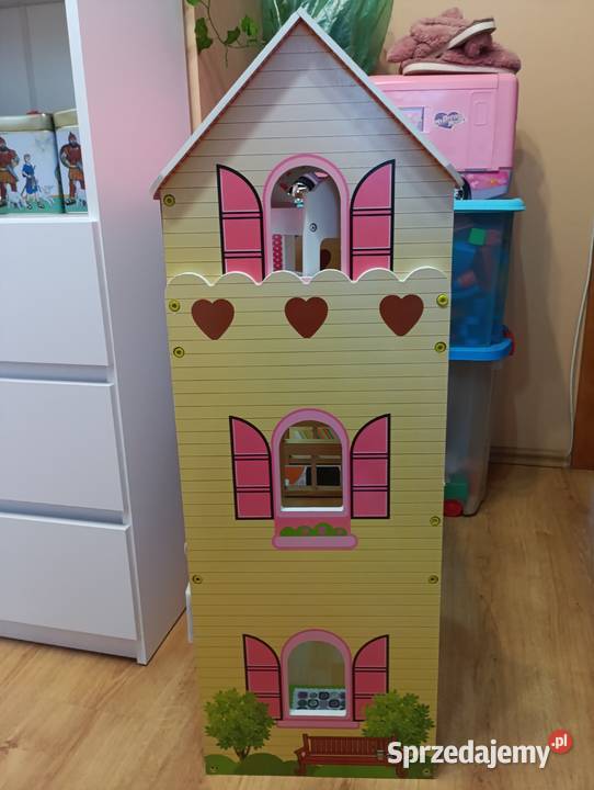 Drewniany domek lalek XXL podświetlany Dla Dziecka Gościno