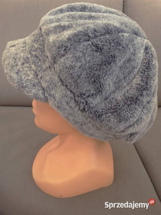 Czapka Futrzana Sztuczne Futro Sześciokątna Łomża