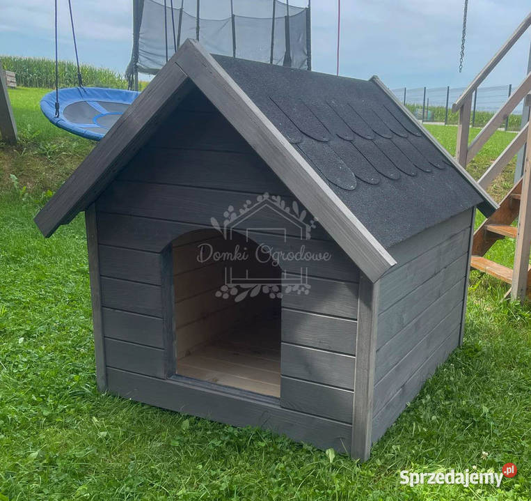 Buda psa Rozmiar XL Grafit Dach dwuspadowy ID837