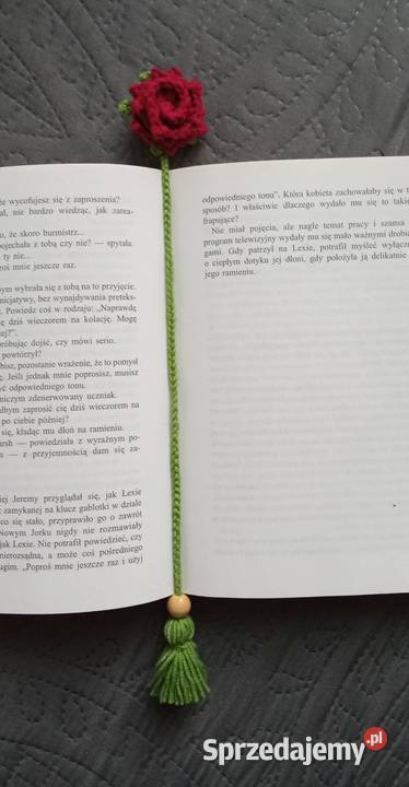 Zakładka do książki wykonana na szydełku