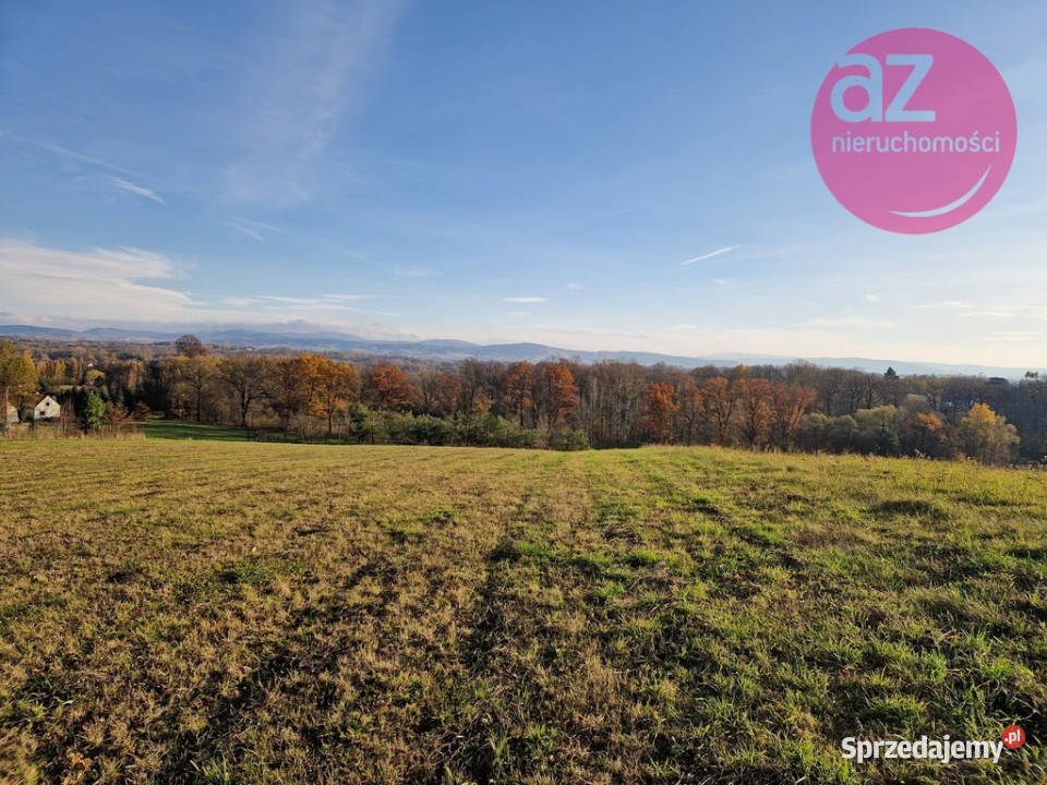 Malownicza widokowa działka budowlana koło Sprzedaż Zagorzany