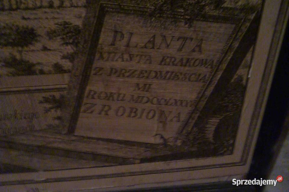 OPIS PLANTY MIASTA KRAKOWA Z PRZEDMIEŚCIAMI Kraków