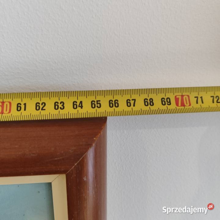 Obraz pejzaż ręcznie malowany w ramie sygnowany