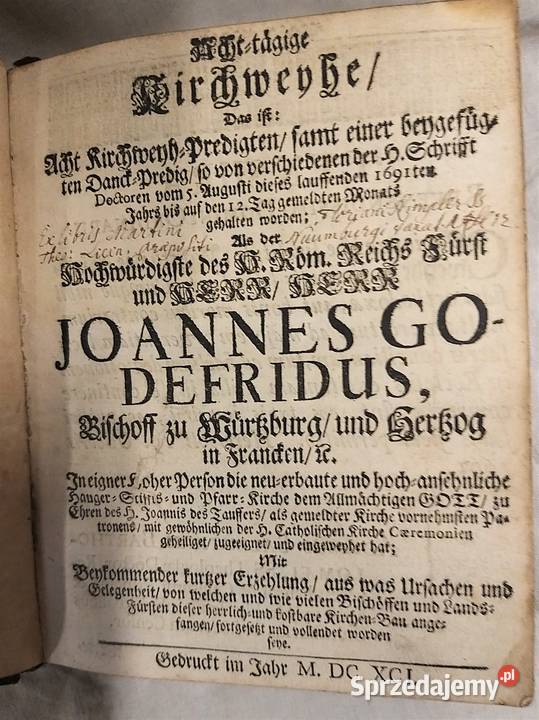 Achttgige Kirchweyhe 8 kazań w Kirchweyh Warszawa