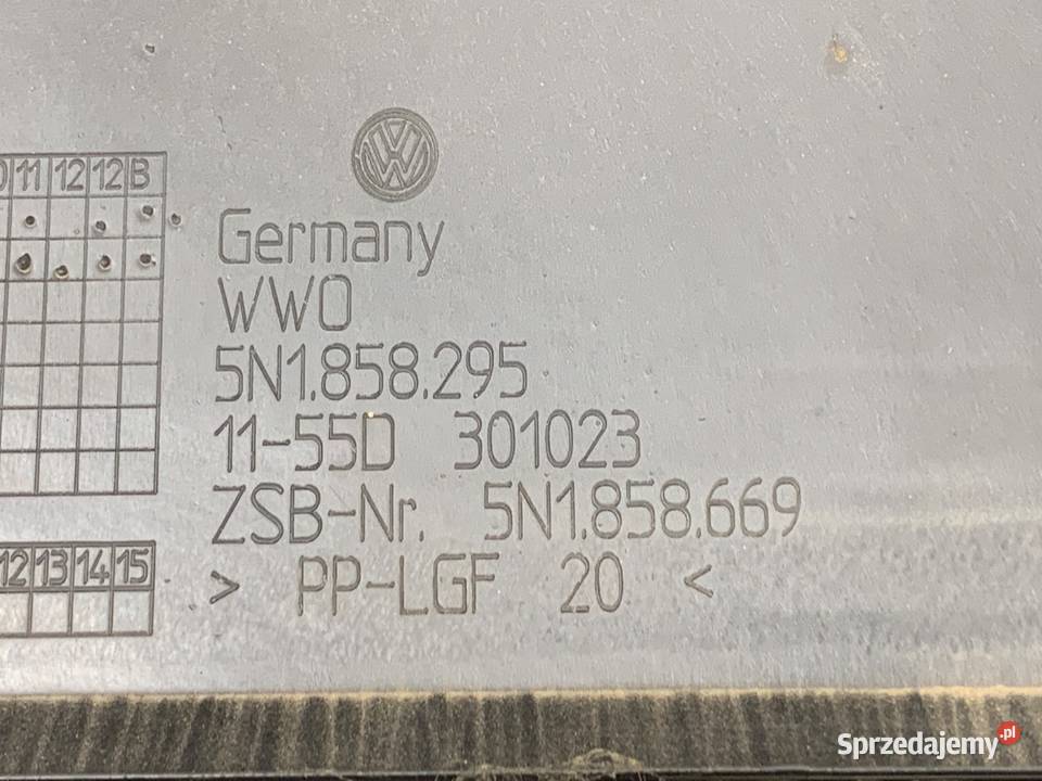 KOKPIT PODUSZKI KOMPLET VW TIGUAN 5N1858295 SUV