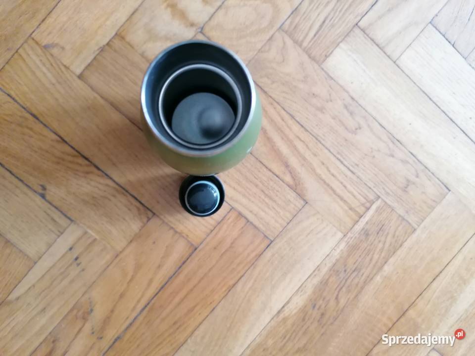 Termos metalowy zielony nowy Elbląg