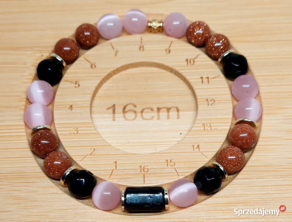 BRANSOLETKA KAMIEŃ TURMALIN KWARC PIASKOWIEC śląskie Chorzów
