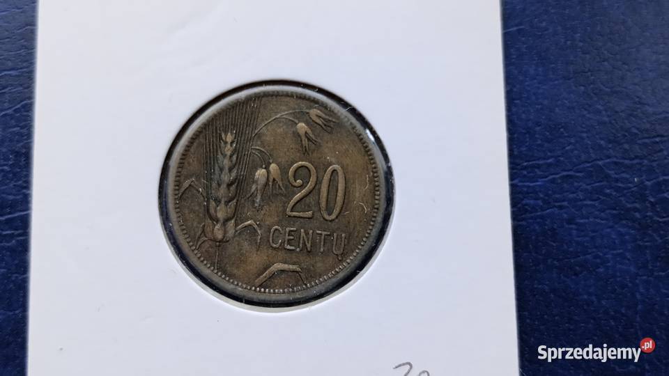 Stare monety 20 cent 1925 Litwa Lesko