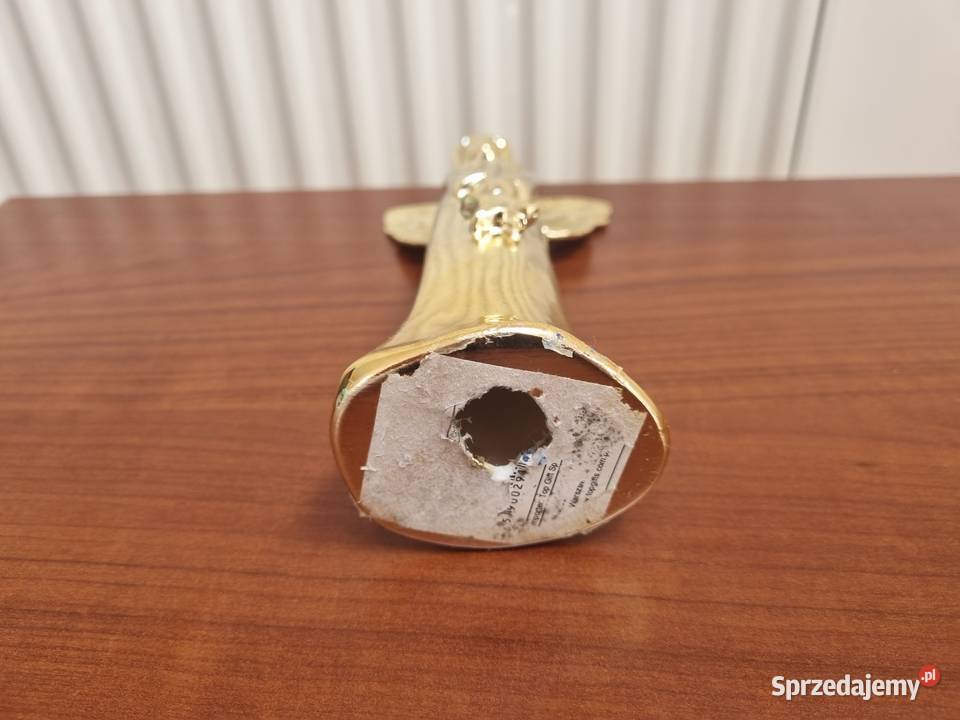 Anioł ceramiczny złoty figurka Lublin