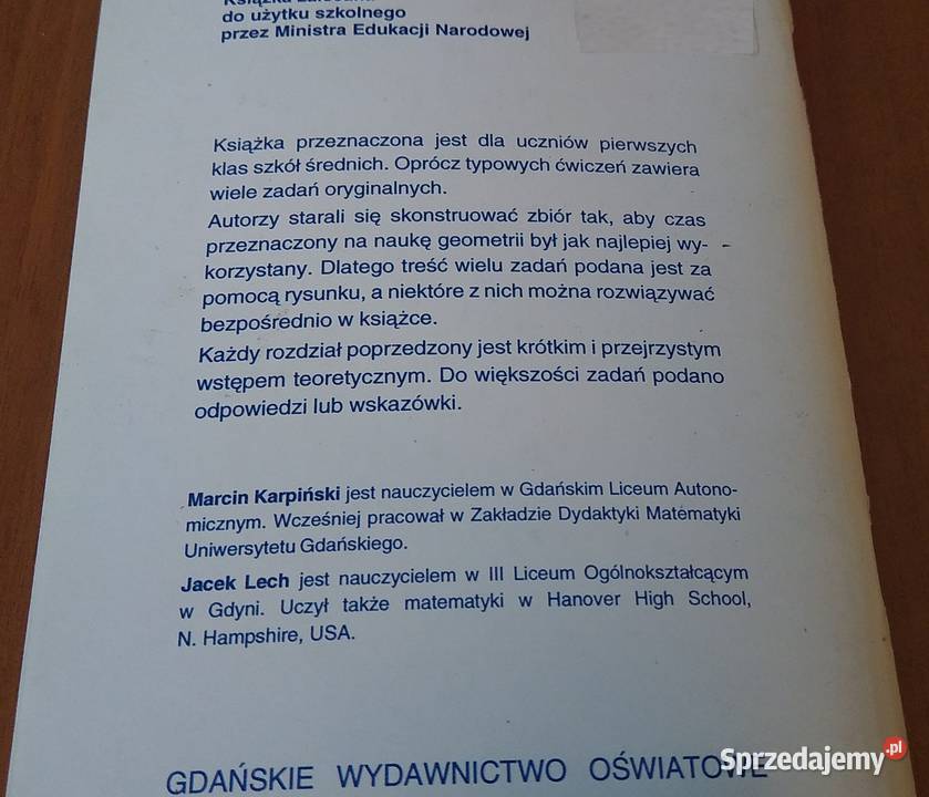 Geometria zbiór zadań klasy I 1 Marcin Karpiński