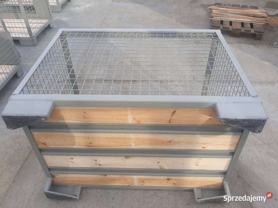 Pojemnik magazynowy Gitterbox stały z drewnianą Magazynowanie świętokrzyskie Kielce