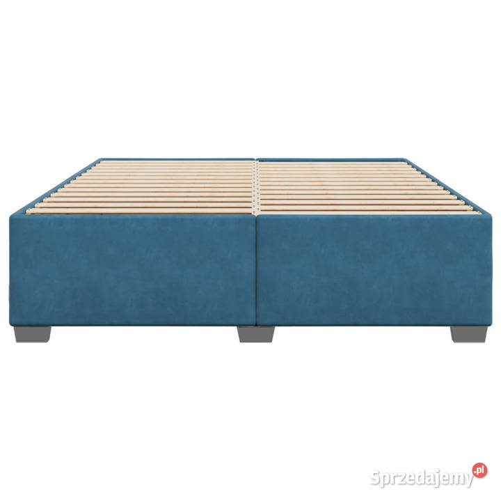 Rama łóżka niebieska tapicerowana aksamitem 46cm mazowieckie Warszawa