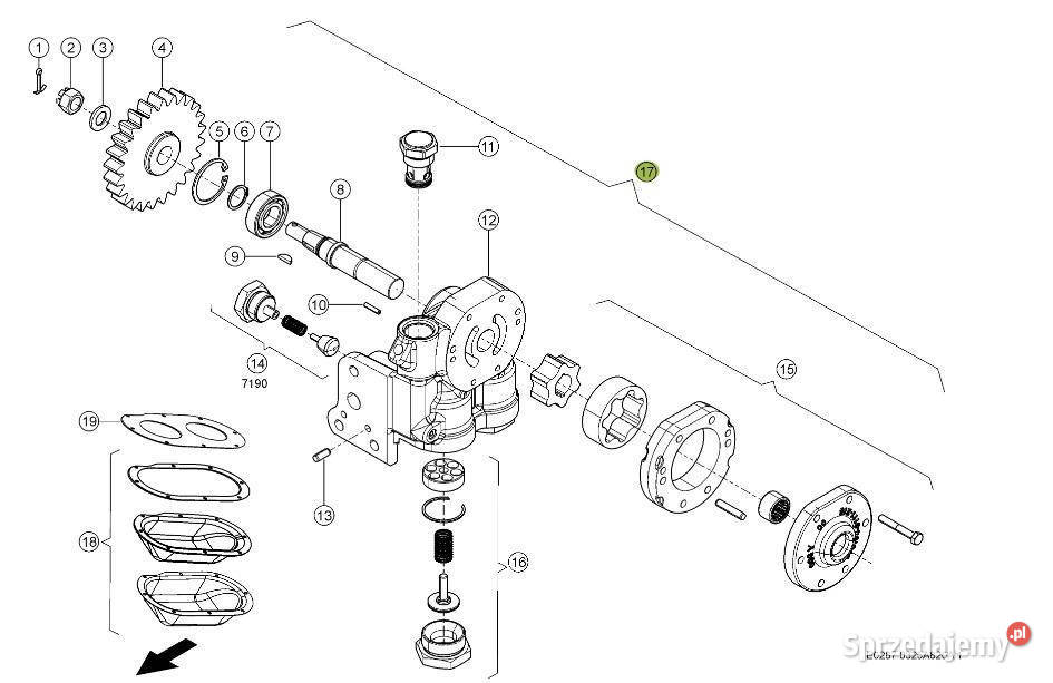 Claas Xerion 4000 most przedni pompa oleju wielkopolskie Jastrzębniki