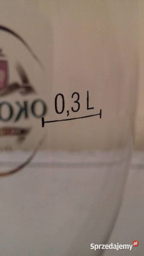 Szklanki wysokie do piwa Okocim do sprzedania przezroczysty Kraków