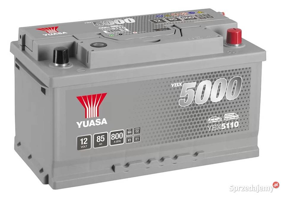 Akumulator Yuasa Silver 12V 85Ah 800A Prawy Plus Akumulatory