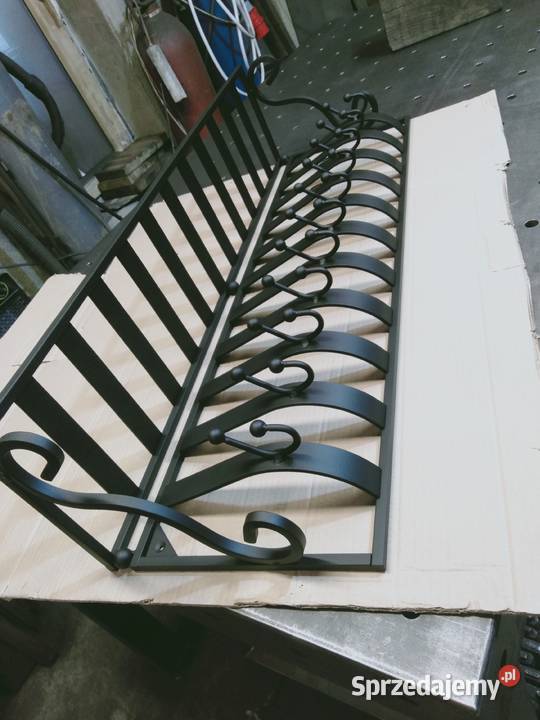 Duży Wieszak metalowy stylowy czarny mat Kutno