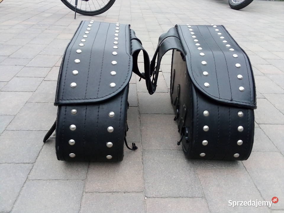 Sakwy ze stelażem skóra Honda shadow 125 na Szczecin