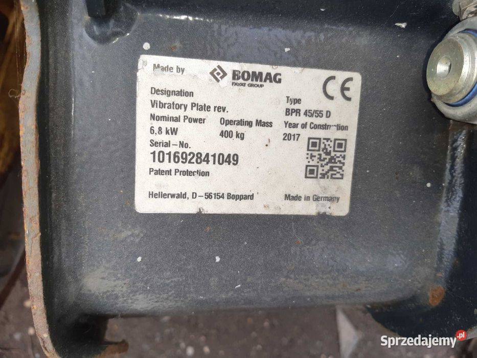 Zagęszczarka Bomag BPR 4555 D 2017r Warszawa