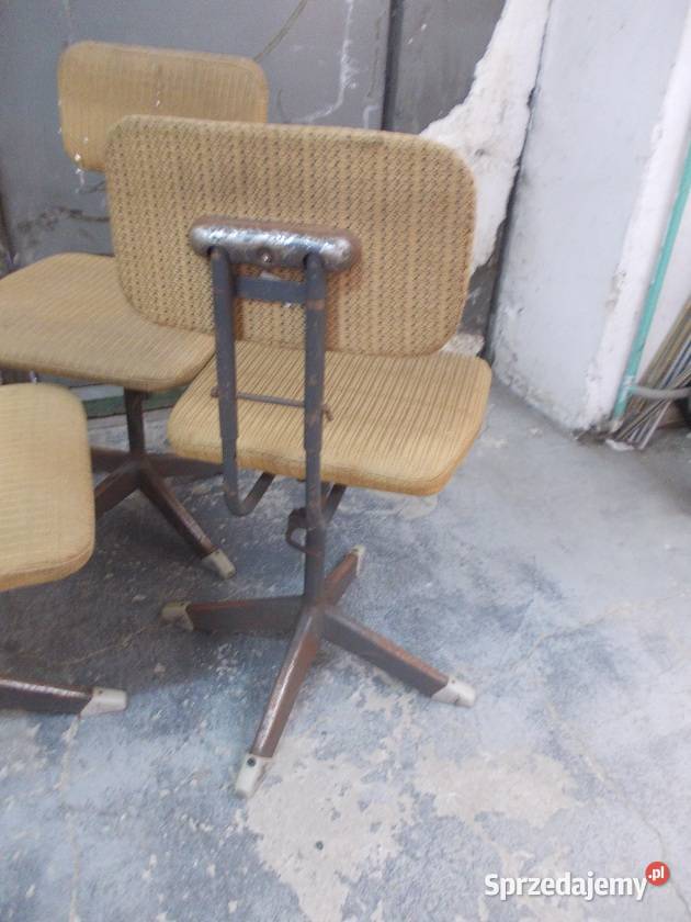 Stare industrialne krzesła warsztatowe Bielsko-Biała