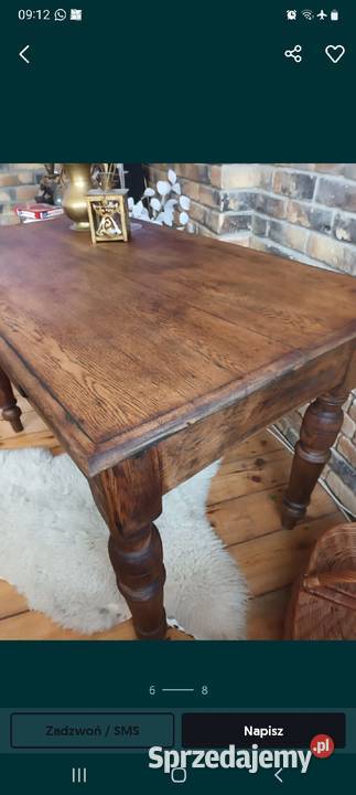 Stary stół antyk przedwojenny retro vintage Gdańsk