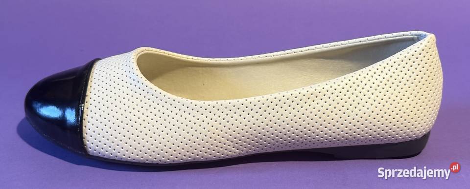 Beżowe baleriny połysk rozmiar 39 BAL9 Balerinki Żyrardów sprzedam