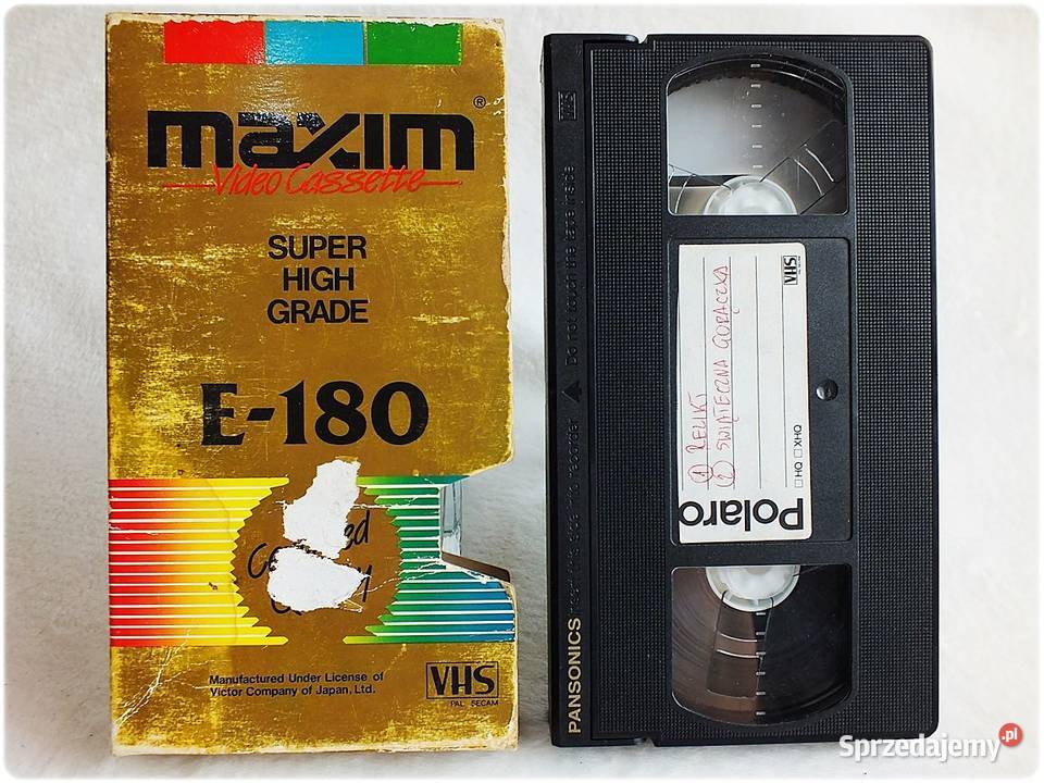 Kaseta VHS MAXIM 180 minut Nagrane Filmy RELIKT Żary sprzedam