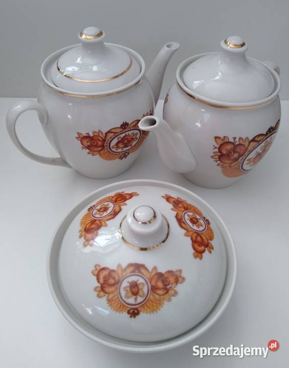 Zestaw czajnik czajniki cukiernica Porcelana sprzedam