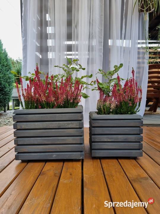 Zestaw 2 donic 3D donica drewniana ogrodowa