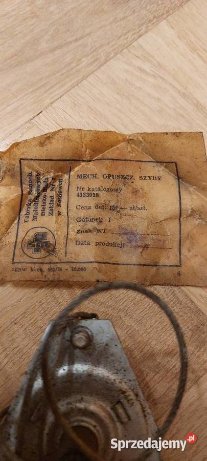 Mechanizm opuszczania szyby fiat 126p nowy Mechanizmy opuszczania szyb Cholerzyn