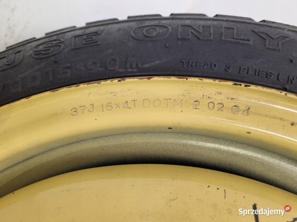 KOŁO DOJAZDOWE Mazda 3 I BK Dojazdówka 11570 R15 lubelskie Chełm