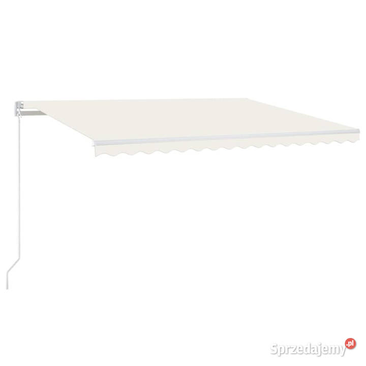 Ręcznie zwijana markiza z LED 400 x 300 kremowa mazowieckie Warszawa
