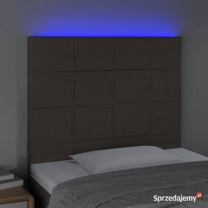 Zagłówek do łóżka z LED taupe 80x5x118128 Łóżka i materace