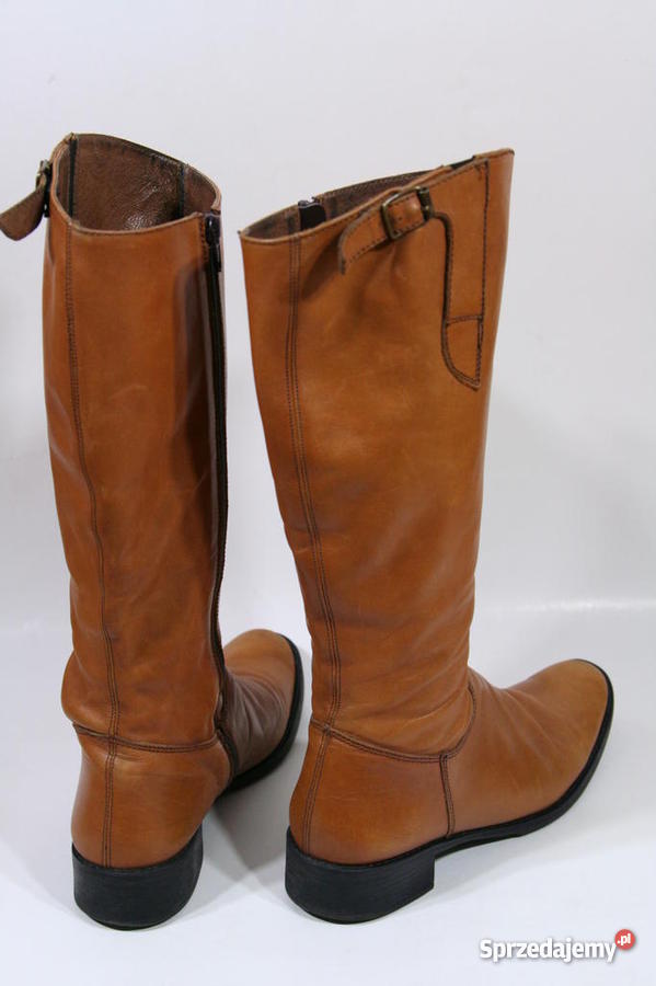 Kozaki skórzane włoskiej Cellini śląskie