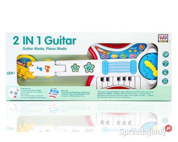 Kolorowa gitara interaktywna pianinko 2w1 wielkopolskie sprzedam