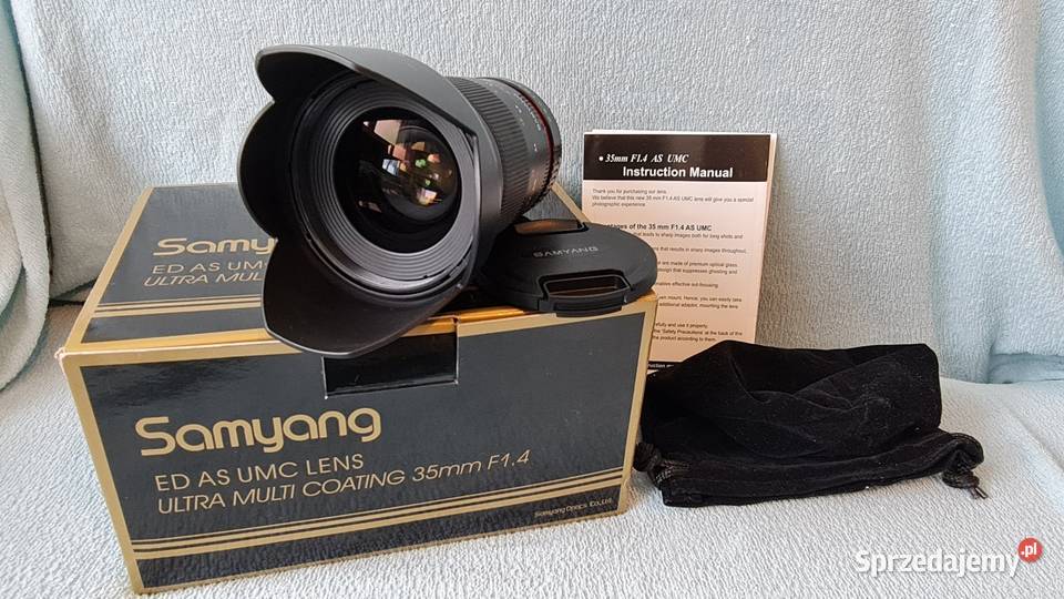 Samyang 35mm F14 ED AS UMC MF pełna klatka Sony Obiektywy dolnośląskie Jelenia Góra sprzedam