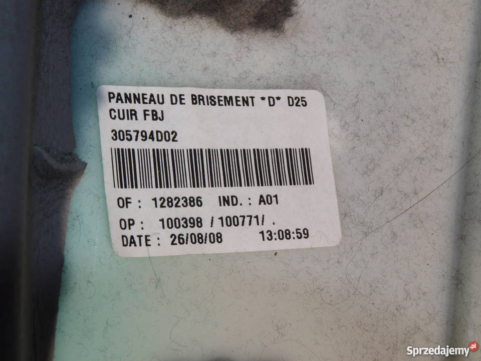 Peugeot 407 Coupe tapicerka boczek prawy tył Kalisz sprzedam