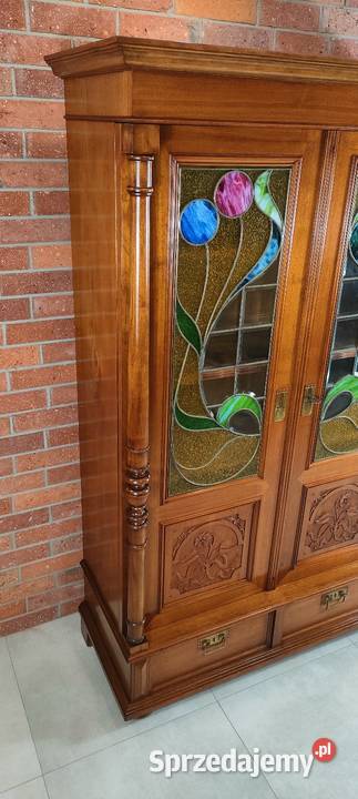 Piękna biblioteka witryna eklektyczna antyk Łagów