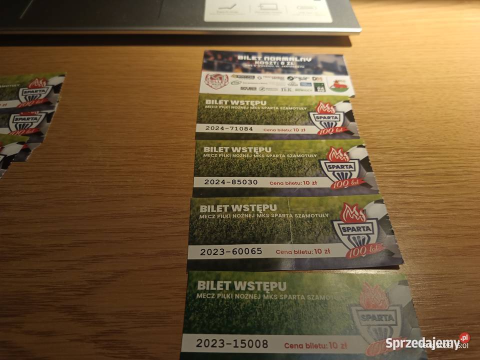 Piłkarskie bilety kolekcjonerskie Wronki sprzedam
