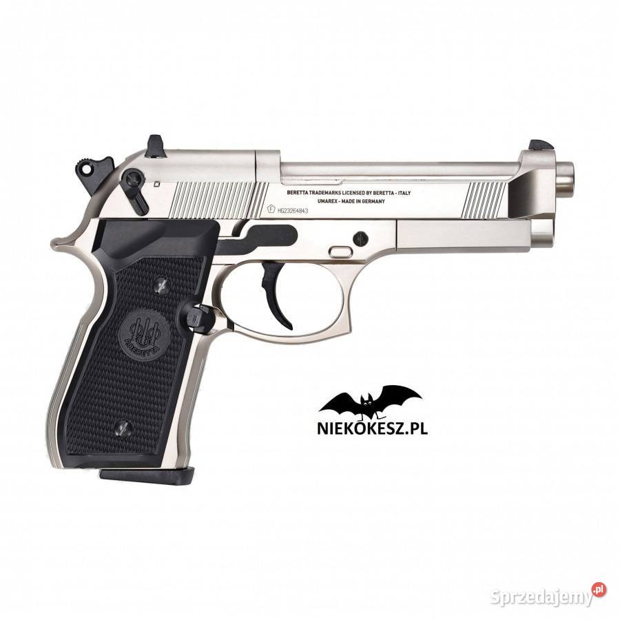 Pistolet wiatrówka Beretta M92 FS nikiel 45 mm Trzcianka sprzedam