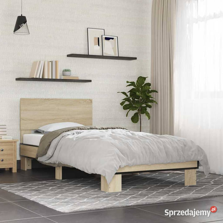 Rama łóżka dąb sonoma materiał drewnopochodny 103cm mazowieckie Warszawa